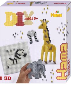 Hama Strijkkralen Midi 3D Safari 2500 Stuks