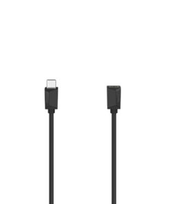 Hama USB C Verlengkabel Full-Featured USB 3.2 GEN1 5 Gbit/s 50 cm Zwart