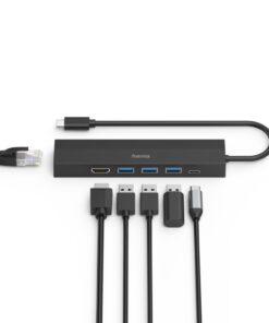 Hama USB-C-hub Multiport 6-poorts 3x USB-A USB-C HDMI™ LAN/ethernet - Afbeelding 3