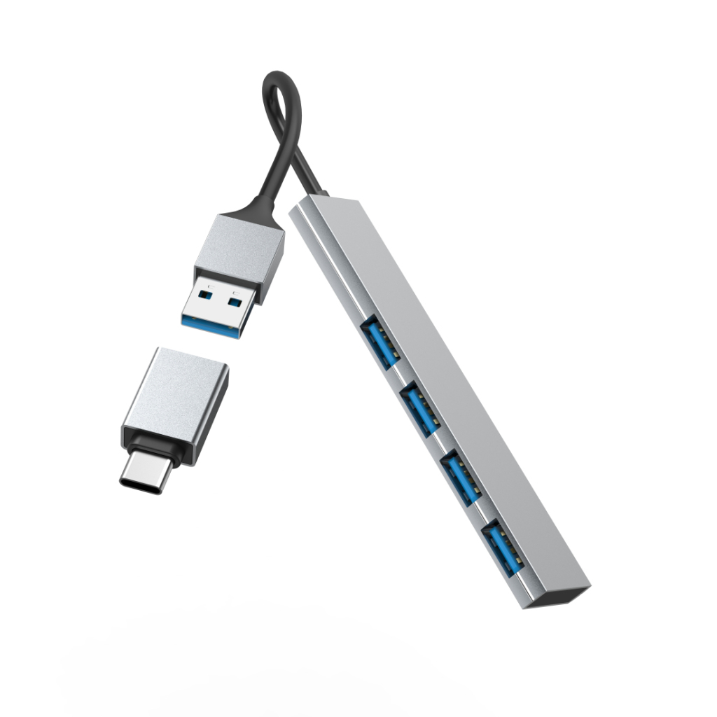 Hama USB-hub 4-poorts USB 3.2 Gen1 5 Gbit/s Ultra Slim Incl. USB-C-adapter - Afbeelding 3