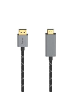 Hama Videokabel DisplayPort-st. - HDMI&trade;-st. Ultra-HD 4K@60Hz Alu 1