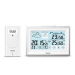 Hama Weerstation Bas met Buitensensor Radio Wekker Binnenklimaat Wit