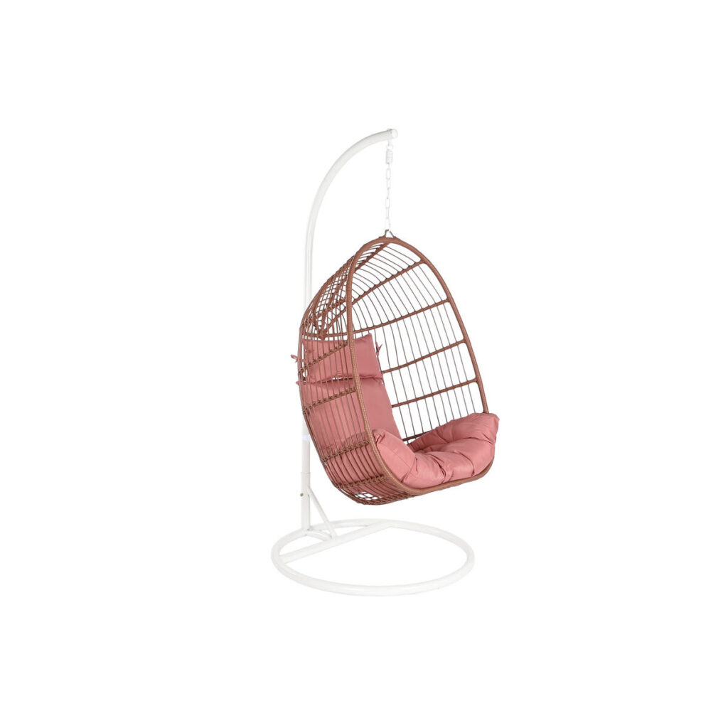 Hangende tuinstoel DKD Home Decor Wit Terra cotta Aluminium Staal Synthetische rotan 94 x 100 x 196 cm