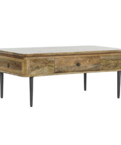 Hoofdtafel DKD Home Decor 116 x 60 x 46 cm Metaal Aluminium Mangohout