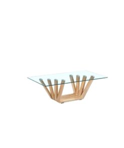 Hoofdtafel DKD Home Decor Kristal Walnoot (130 x 70 x 42 cm)