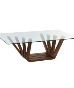 Hoofdtafel DKD Home Decor Kristal Walnoot Aluminium 130 x 70 x 42 cm