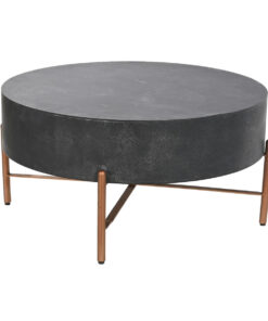 Hoofdtafel DKD Home Decor Metaal Aluminium 90 x 90 x 45 cm Mangohout