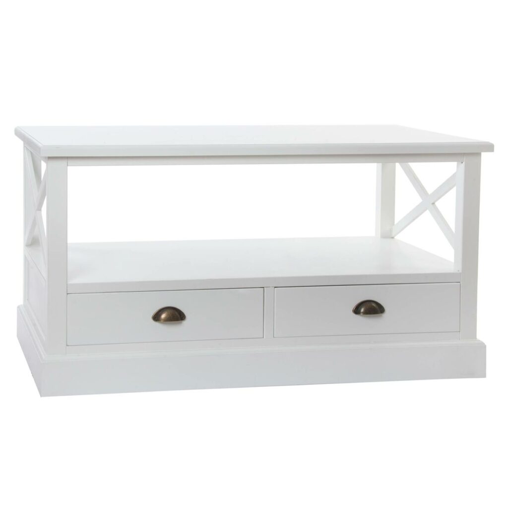 Hoofdtafel DKD Home Decor Wit Hout (108 x 48 x 56,5 cm)