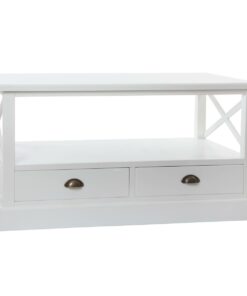 Hoofdtafel DKD Home Decor Wit Hout (108 x 48 x 56,5 cm)