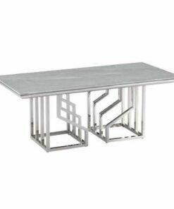Hoofdtafel DKD Home Decor Wit Zilverkleurig Kristal Staal 120 x 60 x 40 cm