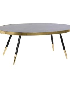 Hoofdtafel DKD Home Decor Zwart Gouden Kristal Staal 110 x 50 x 41,5 cm