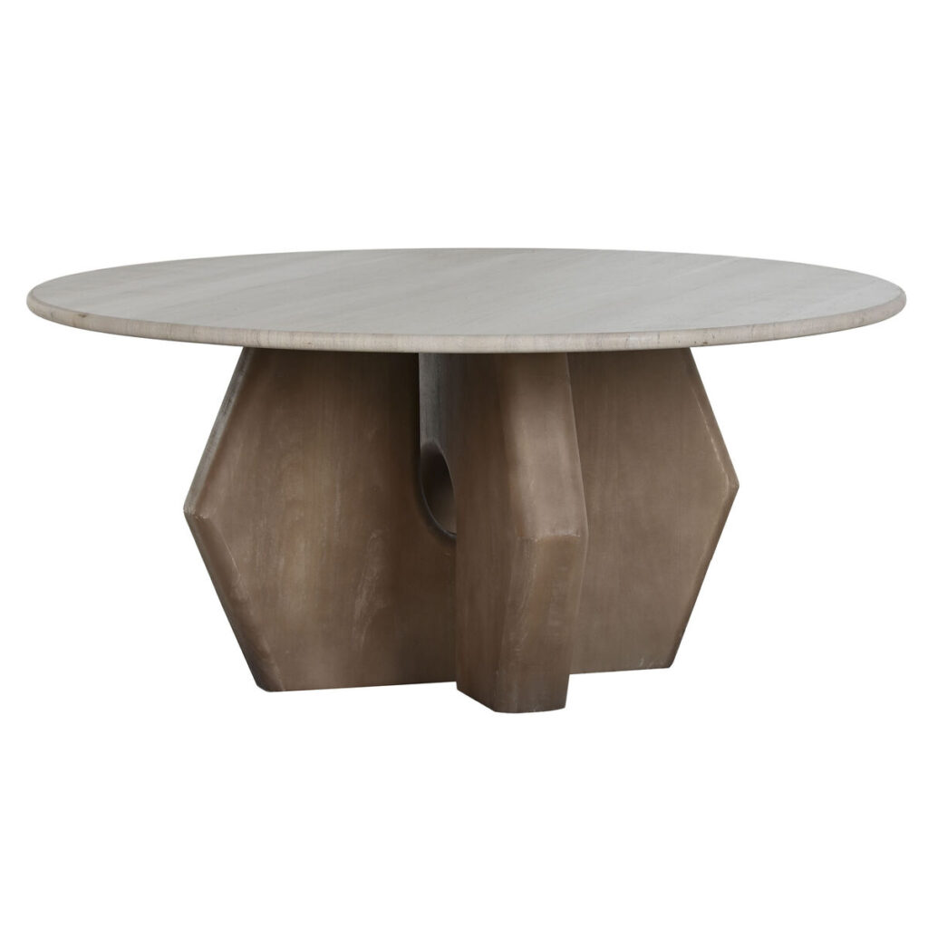 Hoofdtafel Home ESPRIT Bruin Beige 91 x 91 x 40 cm