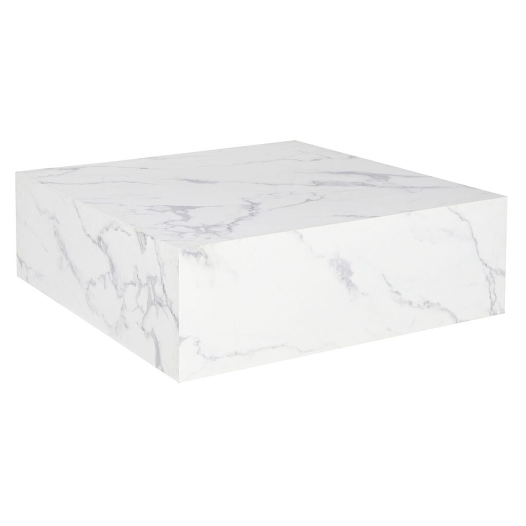 Hoofdtafel Home ESPRIT Wit Hout MDF 90 x 90 x 35 cm