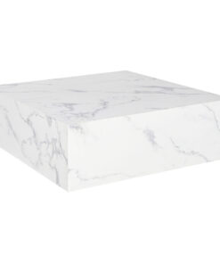 Hoofdtafel Home ESPRIT Wit Hout MDF 90 x 90 x 35 cm