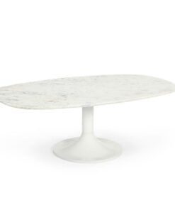 Hoofdtafel Home ESPRIT Wit Metaal Marmer 120 x 70 x 39 cm
