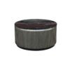 Hoofdtafel Home ESPRIT Zilverkleurig Blik Marmer 98 x 98 x 48 cm