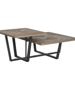 Hoofdtafel Home ESPRIT Zwart Natuurlijk Metaal Sparrenhout 118 x 78 x 45 cm