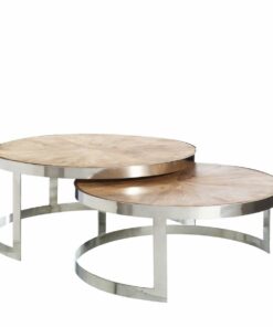Hoofdtafel Zilverkleurig Natuurlijk 100 x 100 x 45 cm (2 Stuks)