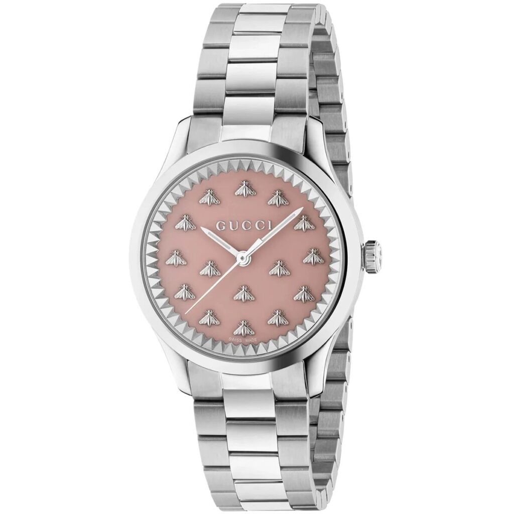 Horloge Dames Gucci G-TIMELESS MULTIBEE Zilverkleurig