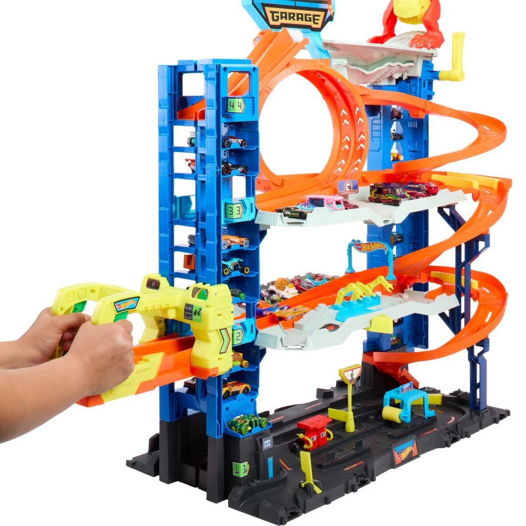 Hot Wheels City Ultieme Garage Speelset + 2 Auto's - Afbeelding 2