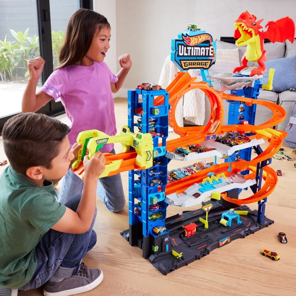 Hot Wheels City Ultieme Garage Speelset + 2 Auto's - Afbeelding 3