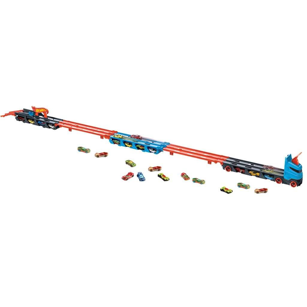 Hot Wheels Speedway Hauler + 3 Auto's - Afbeelding 3