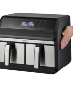 Inventum Hetelucht Friteuse 2x4L 1700W Zwart/RVS - Afbeelding 3