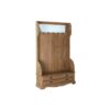 Jassenrek met schap DKD Home Decor Bruin Zwart Pijnboom Spiegel Natuurlijk Alpino 124 x 40 x 200 cm