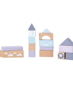 Alternative view of Jipy Houten Blokken 26-delig Paars/Blauw