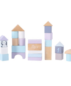 Jipy Houten Blokken 26-delig Paars/Blauw