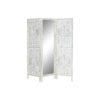 Kamerscherm Home ESPRIT Wit Mangohout Spiegel 152 x 2 x 182 cm
