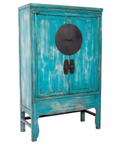 Kast Alexandra House Living Blauw Hout Elmhout 49 x 172 x 108 cm