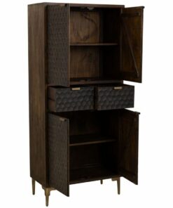Kast Alexandra House Living Bruin Hout Ijzer 40 x 180 x 80 cm