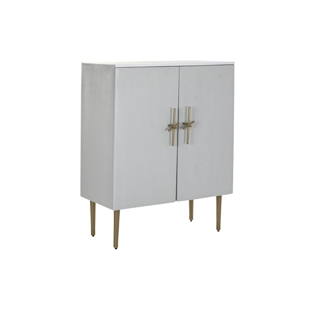 Kast DKD Home Decor Wit Gouden Ijzer Mangohout 85 x 45 x 110 cm BAR