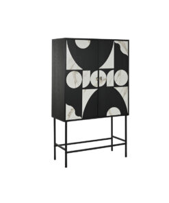 Kast Home ESPRIT Wit Zwart Metaal Spar 100 x 40 x 170 cm