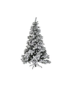 Kerstboom DKD Home Decor Wit Groen Metaal Polyethyleen Besneeuwd 130 x 130 x 218 cm