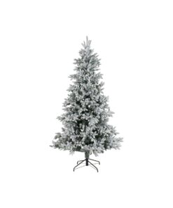 Kerstboom DKD Home Decor Wit Groen Polyethyleen Besneeuwd 140 x 140 x 210 cm