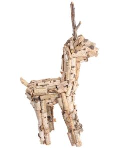 Kerstdecoratie Berkenhouten Rendier 60 cm - Afbeelding 3