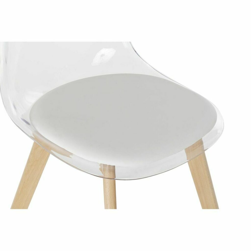 Keukenstoel DKD Home Decor Wit Hout Polycarbonaat (Refurbished A)