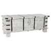 Kist DKD Home Decor Metaal Wit Mangohout (116 x 40 x 45 cm)