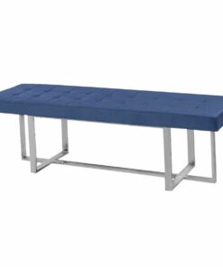 Kruk DKD Home Decor   Blauw Polyester Staal (150 x 45 x 45 cm)