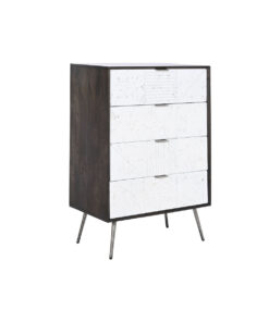 Ladenkast DKD Home Decor 70 x 40 x 105 cm Wit Donkerbruin Mangohout