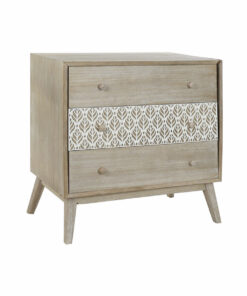 Ladenkast DKD Home Decor 80 x 42 x 80 cm Natuurlijk Wit Blad van een plant