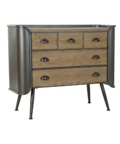 Ladenkast DKD Home Decor Grijs Natuurlijk Metaal Spar Loft 97 x 37 x 79 cm