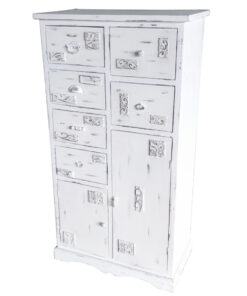 Ladenkast DKD Home Decor Hout Wit Versleten (69 x 38 x 130 cm)