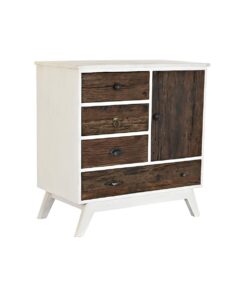 Ladenkast DKD Home Decor Metaal Wit Koloniaal Donkerbruin Mangohout (72 x 50 x 75 cm)
