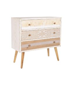 Ladenkast DKD Home Decor Spar Natuurlijk Katoen Wit (80 x 35 x 80 cm)