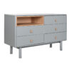 Ladenkast Home ESPRIT Blauw Grijs Natuurlijk Polypropyleen Hout MDF 120 x 40 x 75 cm