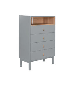 Ladenkast Home ESPRIT Blauw Grijs Polypropyleen Hout MDF 80 x 40 x 117 cm