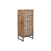 Ladenkast Home ESPRIT Bruin Zwart Zilverkleurig Mangohout Spiegel Indiaas 45 x 35 x 105 cm